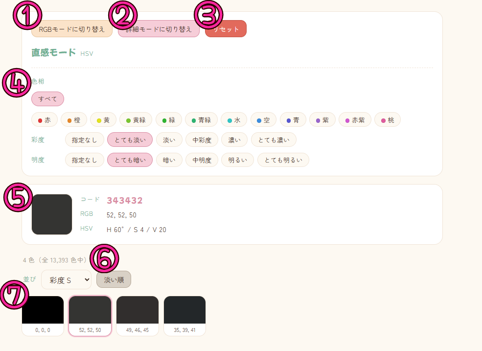 Ampoule Picker の操作画面